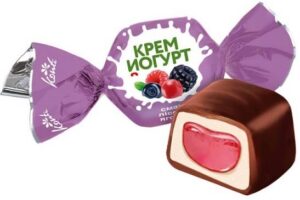 Цукерки Крем-йогурт смак лісові ягоди. KONTI вагові
