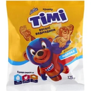 Крекер TIMI веселі ведмедики зі смаком молока 125 г