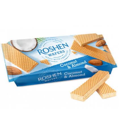 Вафлі ROSHEN WAFERS Кокос та Мигдаль 216 г