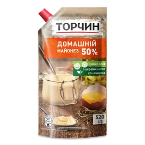 Майонезний соус 28% Домашній ТОРЧИН 520гр.