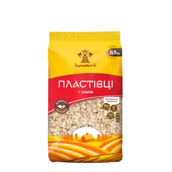 Пластівці 7 злаків. ТМ Зерновита 500 г
