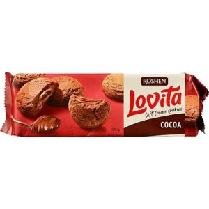 Печиво Здобне з Начинкою з Какао LOVITA SOFT CREAM COOKIES Какао