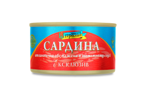 Сардина Ексклюзив Морський Пролив в томатному соусі 240 г ключ жб