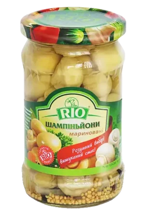 Шампіньйони мариновані цілі ТМ РІО 280г