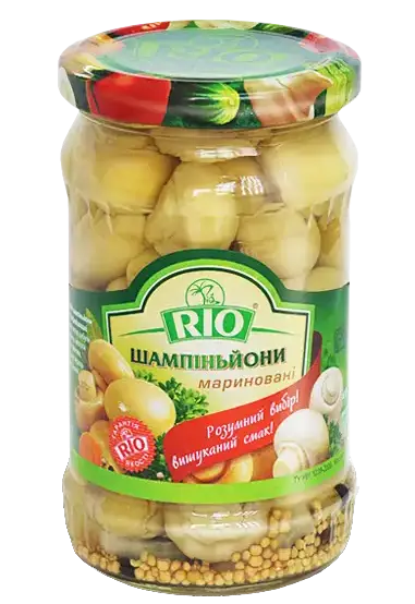 Шампіньйони мариновані цілі ТМ РІО 280г