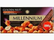 01073.webp Шоколад Millennium Gold з цілим горіхом чорний 100 г