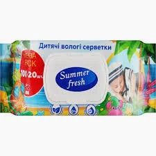 01142.webp Серветки вологі дитячі Summer Fresh Mega Pack 120шт