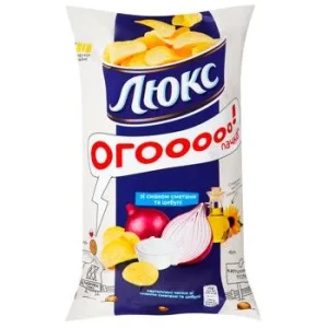 Чіпси Люкс сметана-циб 170 г