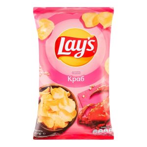 Чіпси зі смаком краба.  LAY'S 25 г stripe