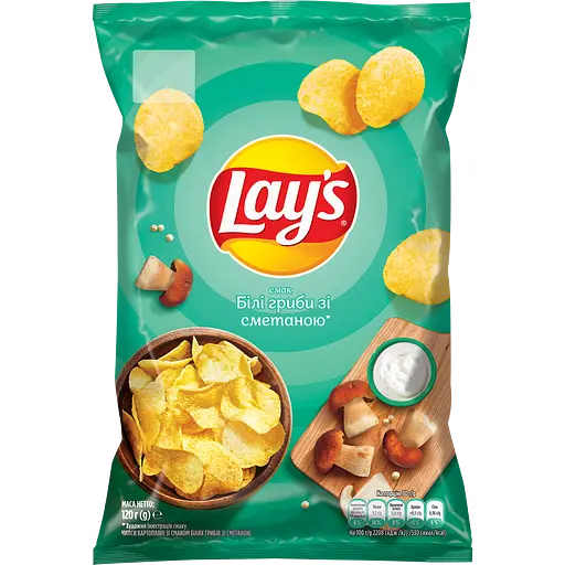 Чіпси білі гриби сметана LAY'S 120 г