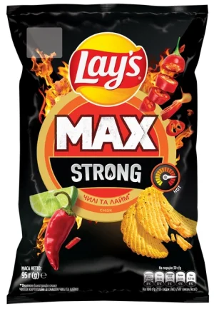 Чіпси чилі-лайм strong ТМ LAY'S MAX 95 г