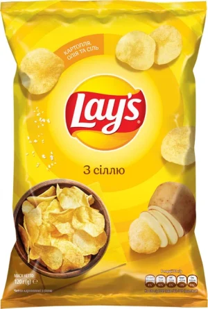 Чіпси картопляні з сіллю. ТМ LAY'S 120 г