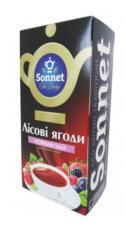 Чай чорний Лісові ягоди ТМ Sonnet 20 пак
