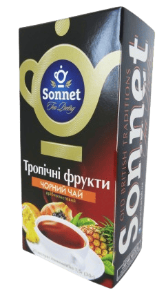 Чай чорний Тропічні Фрукти. ТМ SONNET 20 пак