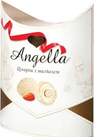 Цукерки Angella з цільним мигдалем. ТМ Шоколадно195г