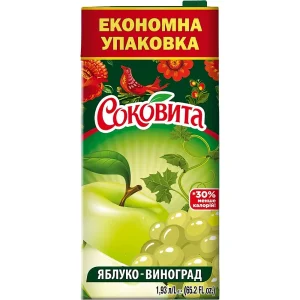 Напій соковий Соковита Яблучно-виноградний 1.93 л