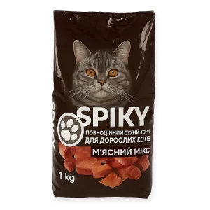 Корм сухий для котів SPIKY М'ясний мікс 1 кг