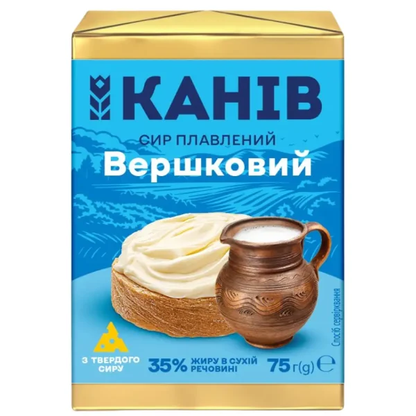 Сир плавлений Вершковий ТМ Канів 75г
