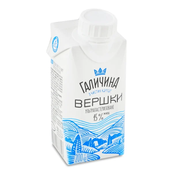 Вершки Галичина 15% 200 г