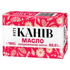 Масло солодковершкове Екстра 82.5 % Канів 180г