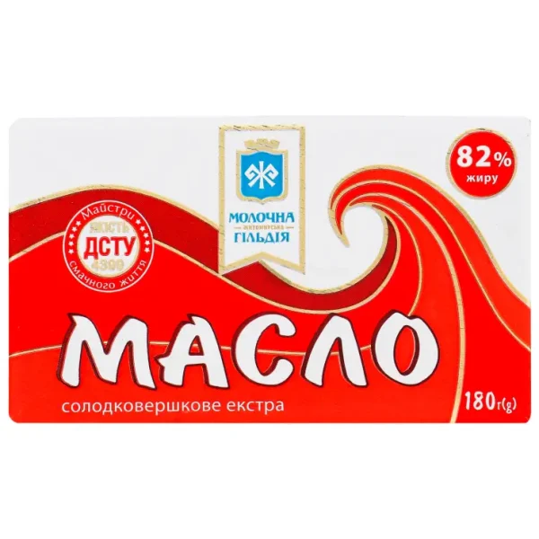 Масло Молочна Гільдія Селянське 82% 180 г