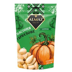 Насіння гарбузове смажене солоне. ТМ ALMAZ 130 г