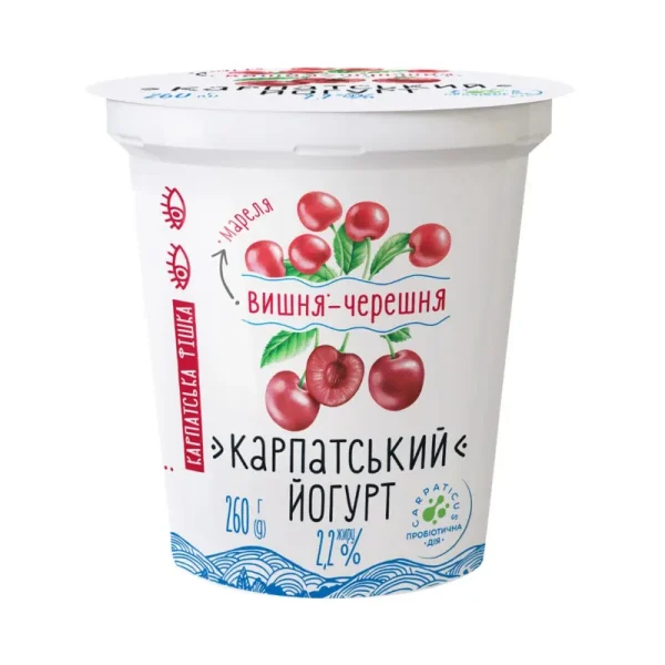 Йогурт Галичина вишня - черешня 260 г
