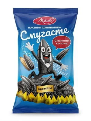 Насіння соняшнику смажене смугасте солоне з арахісом. ТМ Matsola 130 г