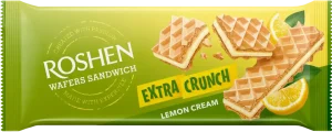 Вафлі ROSHEN WAFERS SANDWICH CRUNCH Лимон 142г