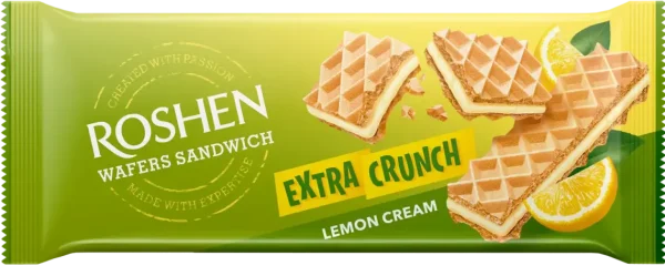Вафлі ROSHEN WAFERS SANDWICH Лимон 142г