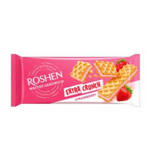 Вафлі ROSHEN WAFERS SANDWICH CRUNCH Полуниці 142г