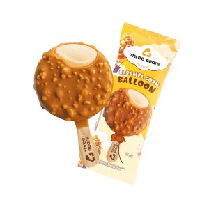 МОРОЗИВО 'THREE BEARS 'CARAMEL CORN BALLOON' 55г
