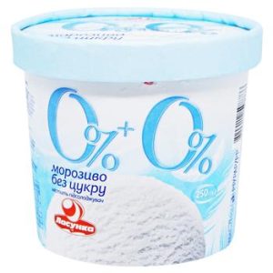 Морозиво 0%+0% 'Ласунка' Без цукру 250г