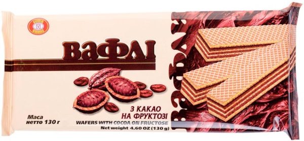 Вафлі на фруктозі з какао 130 г ХБФ