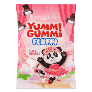Цукерки Маршмелоу YUMMI GUMMI FLUFFI SOFT HEARTS