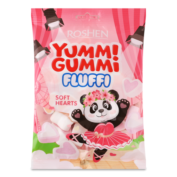 Цукерки Маршмелоу YUMMI GUMMI FLUFFI SOFT HEARTS