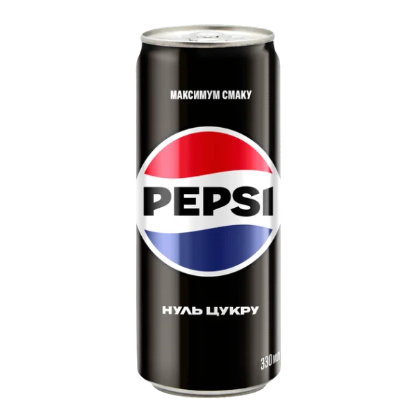 Pepsi  нуль цукру  0.33 жб
