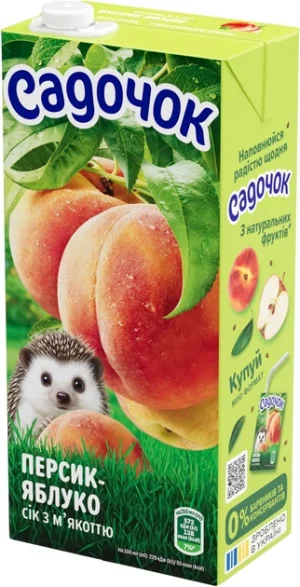 Персиково-яблучний сік ТМ Садочок 0.95 л