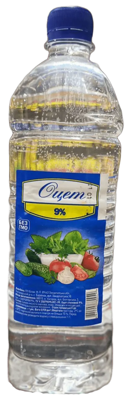 Оцет столовий 9%  0.920л