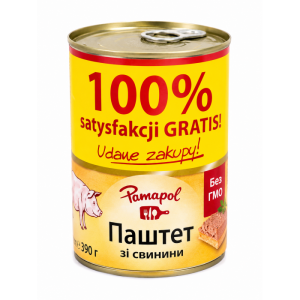 Паштет свинний 100% 390 г PL