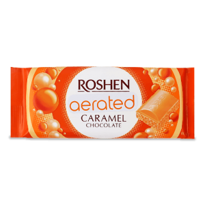 Шоколад білий пористий Roshen карамельний акція 80г