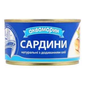Консерви сардини в олії Аквамарин 230г