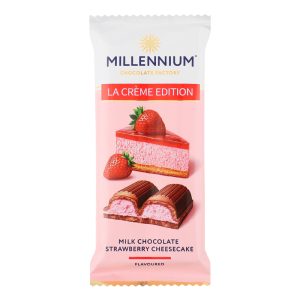 558107-1.jpg Шоколад Millennium La Creme Edition Полуничний чизкейк 100г