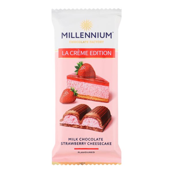 Шоколад Millennium La Creme Edition Полуничний чизкейк 100г
