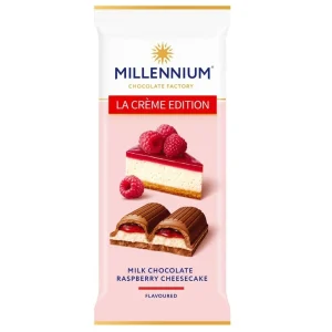 558110-1.webp Шоколад Millennium La Creme Edition з мусовою та малиновою начинкою 100г