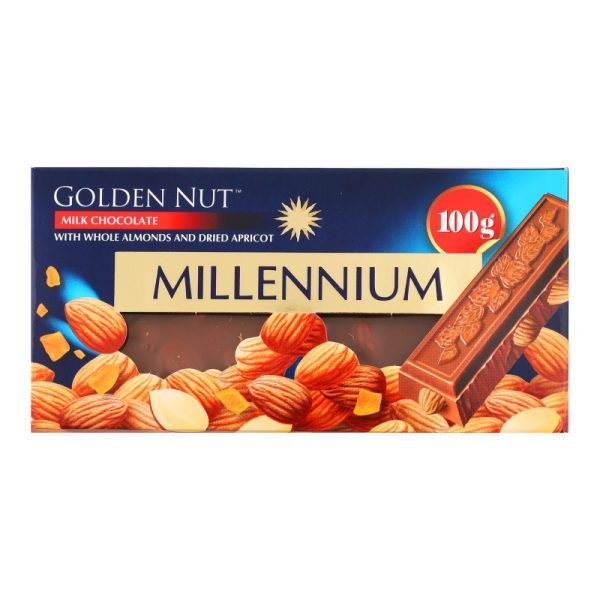 Шоколад Millennium Gold з мигдалем та курагою 100г