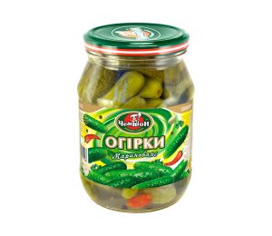 Огірки мариновані цілі. ТМ Чемпіон 480г