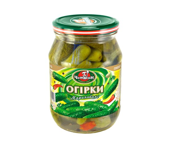 Огірки мариновані цілі. ТМ Чемпіон 480г