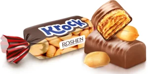 Цукерки KROCK З АРАХІСОМ крок  ROSHEN вагові