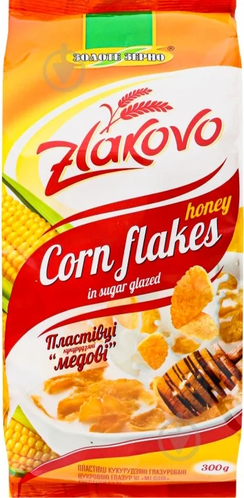 Пластівці Злаково Кукурудзяні Медові 300 г